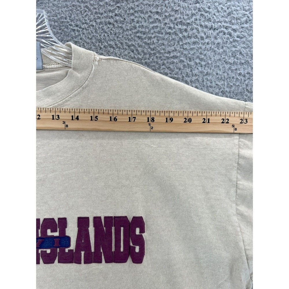 BADGER SPORTSWEAR‎ T Shirt CAYMAN ISLAND Men's XL US Single Stitch Beige READ - Picture 6 of 16
